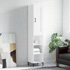 Vidaxl Tall Cabinet, White, 34.5X34X180 Cm, Wood-Based Material