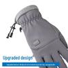 Men's Plus Velvet Windproof Cycling Gloves - Skin-Friendly, Touchscreen Compatible, Warm, Non-Slip for Autumn and Winter Outdoor Riding.