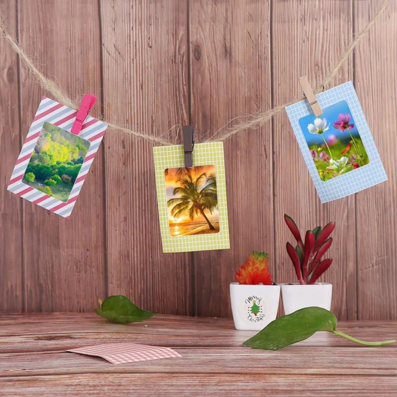 20 pcs/lot DIY scrapbook paper photo sticker albums decorative photos frame stickers for Instax mini film home decor