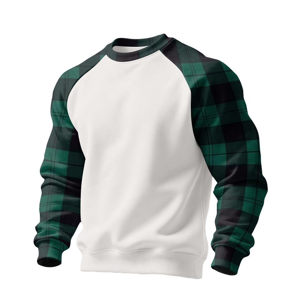 Men's Christmas Raglan Crewneck Fleece Sweatshirt