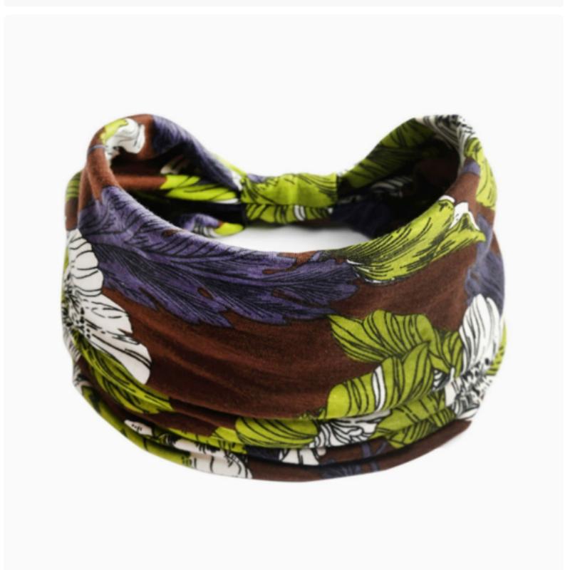 Women's  Boho Cotton Printed Headband Sports Band Striped Headband A Wide Edge Yoga Headband Soft Hair Band Headdress Bundle Women Girls Hair Band