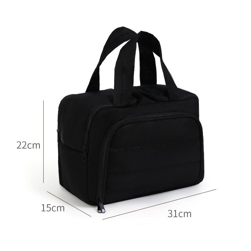 Большая вместительная косметичка с двойным открытием Женская дорожная сумка для различных мелочей Ручной органайзер Косметичка Сумка для туалетных принадлежностей