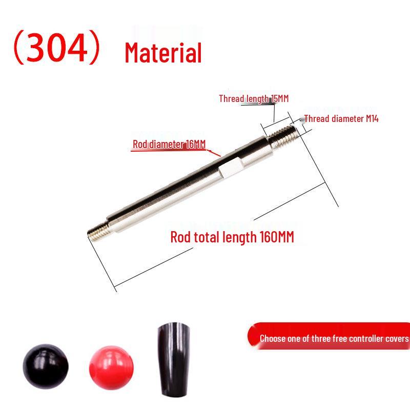 Double-Ended Threaded Stainless Steel Drill Handle Lever