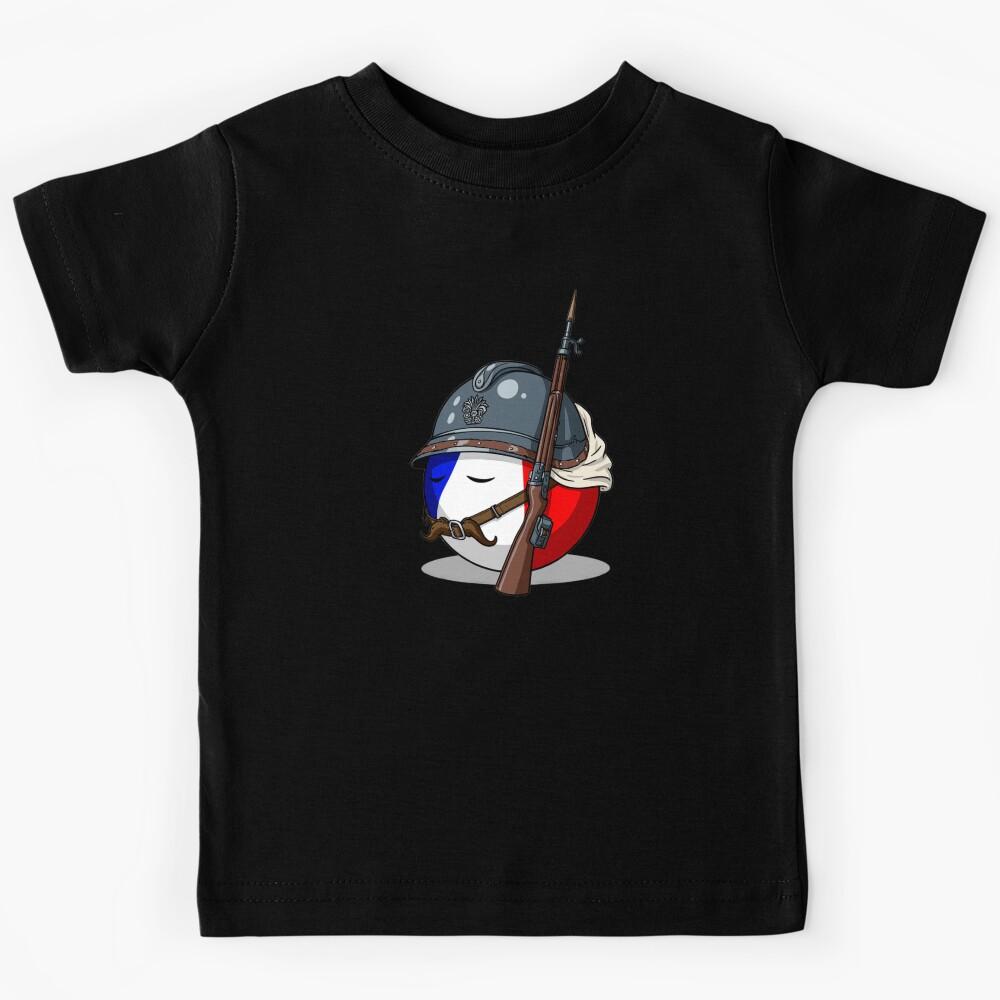 Franceball Countryball - WWI Poilu Adrian Helmet Kids T-Shirt 170