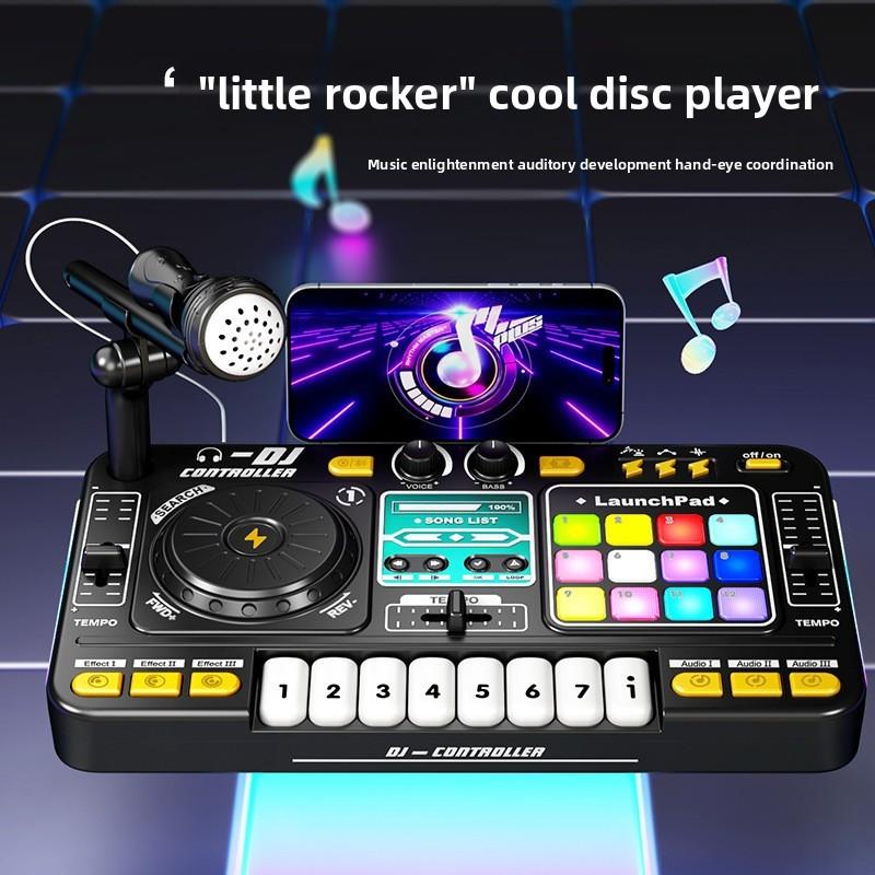 Childrens Dj Turntable Toy With Microphone For Interactive Play
