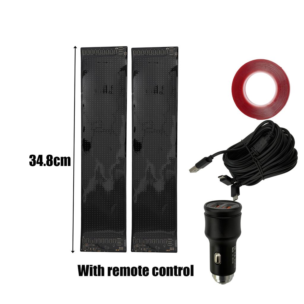 LED Truck Sign Remote Control Scrolling Animation Devil's Eye Flexi Sticker for Car Truck Windshield Stickers LED Display Light