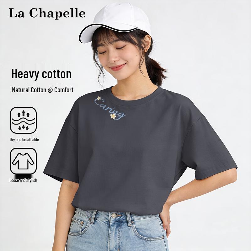 La Chapelle Women s Cotton Crew Neck T-Shirt L