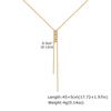 Niche Design Y-Shaped Stainless Steel Zircon Necklace, Versatile Women'S Jewelry Nc-2438