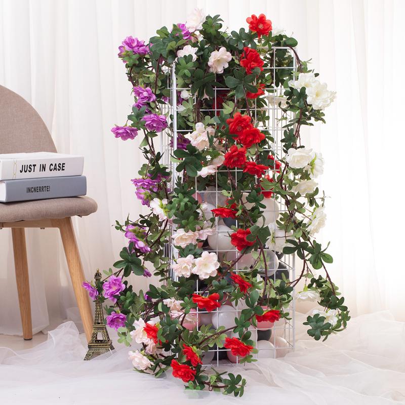 Artificial Rose Vine Hanging Basket and Arch Decoration