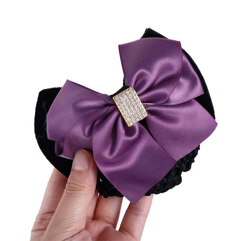 Nurse Hotel For Girls Zircon Ponytail Clip Women Spring Clips Hairgrips Cover Net Korean Bun Snood