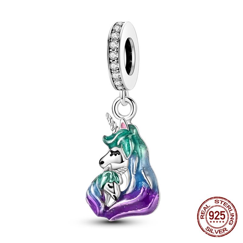 Fit Charms Fororiginal Bracelets And 3Mm Bracelets Cat Pendant Under The Mooncopper Jewelry Making For Women Gift