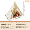 VEVOR Kids Play Tent, Teepee Tent for Kids 1-5 Years Old, Toddler Tent with Mat and Plush Decorative Balls