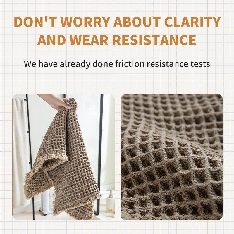 Wafelkowy dywanik łazienkowy, mały dywanik łazienkowy w stylu boho, antypoślizgowy i zmywalny, super miękki i super chłonny, szybkoschnący, dekoracja łazienki w stylu farmhouse