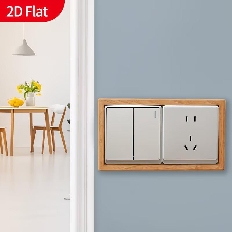 1PC Wooden Switch Sticker Decorative Wall Sticker Socket Protective Cover Nordic Style Decorative Frame Light Switch Panel
