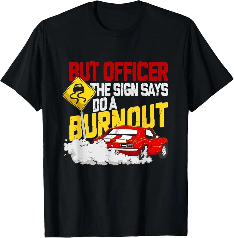 Funny Car Racing Shirt Burnout Drag Racing Muscle Car Lover T-Shirt S