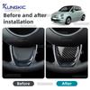Real Dry Hard Carbon Fiber Sticker for Fiat 500/500C 2016 2017 2018 2019 2020 2021 2022 2023 2024 Car Steering Wheel Bottom Trim.