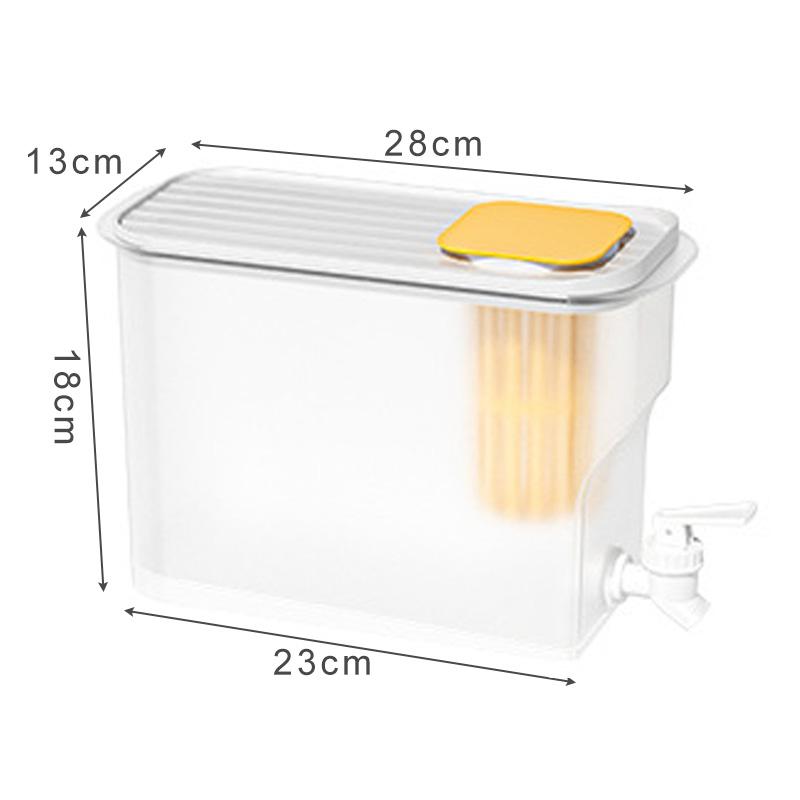 

Кувшин для воды большой емкости с краном для холодильника, для хранения холодных и горячих напитков, пластиковый кувшин для сока, холодного чая, кухонного домашнего использования, набор коробок для льда белый