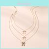 Trendy Alloy Jewelry With Butterfly Bow Design For Women Casual And Office Use