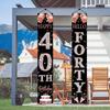 40th Birthday Door Banner Decorations for Women, Rose Gold Happy 40th Birthday Hello Forty Porch Sign Party Supplies, 40 Year Old Bday for Indoor
