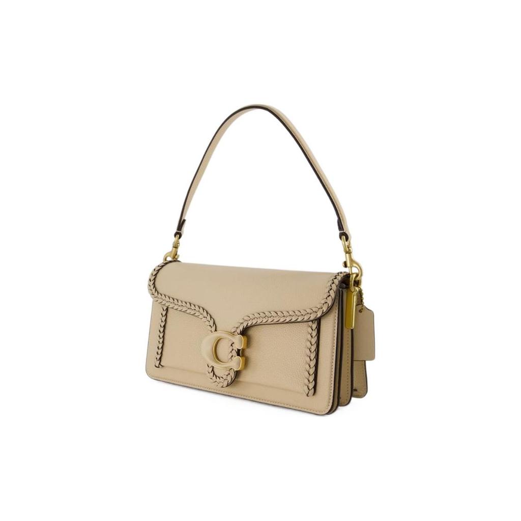 New COACH Tabby Smooth Calf Leather Handbag, Shoulder Bag Women's Beige CJ838-B4IY