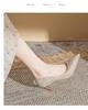 French Sequin High Heels: Xiuhe Wedding Dress Pointed Toe Flats for Women