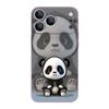 Black Coat Panda Pattern Case For iPhone 17 Pro Max Magnetic For Magsafe Silicone Cover For iPhone 16 Pro Max Funda iPhone 15 14 13 12 11 16E Air