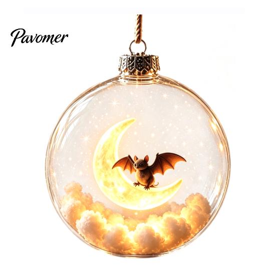 Black Cat Spider Web Decor Halloween Ball Ornament, Clear Sphere Decoration with Bat Indoor Home Holiday Accents Skeleton, Festive Hanging Bauble for