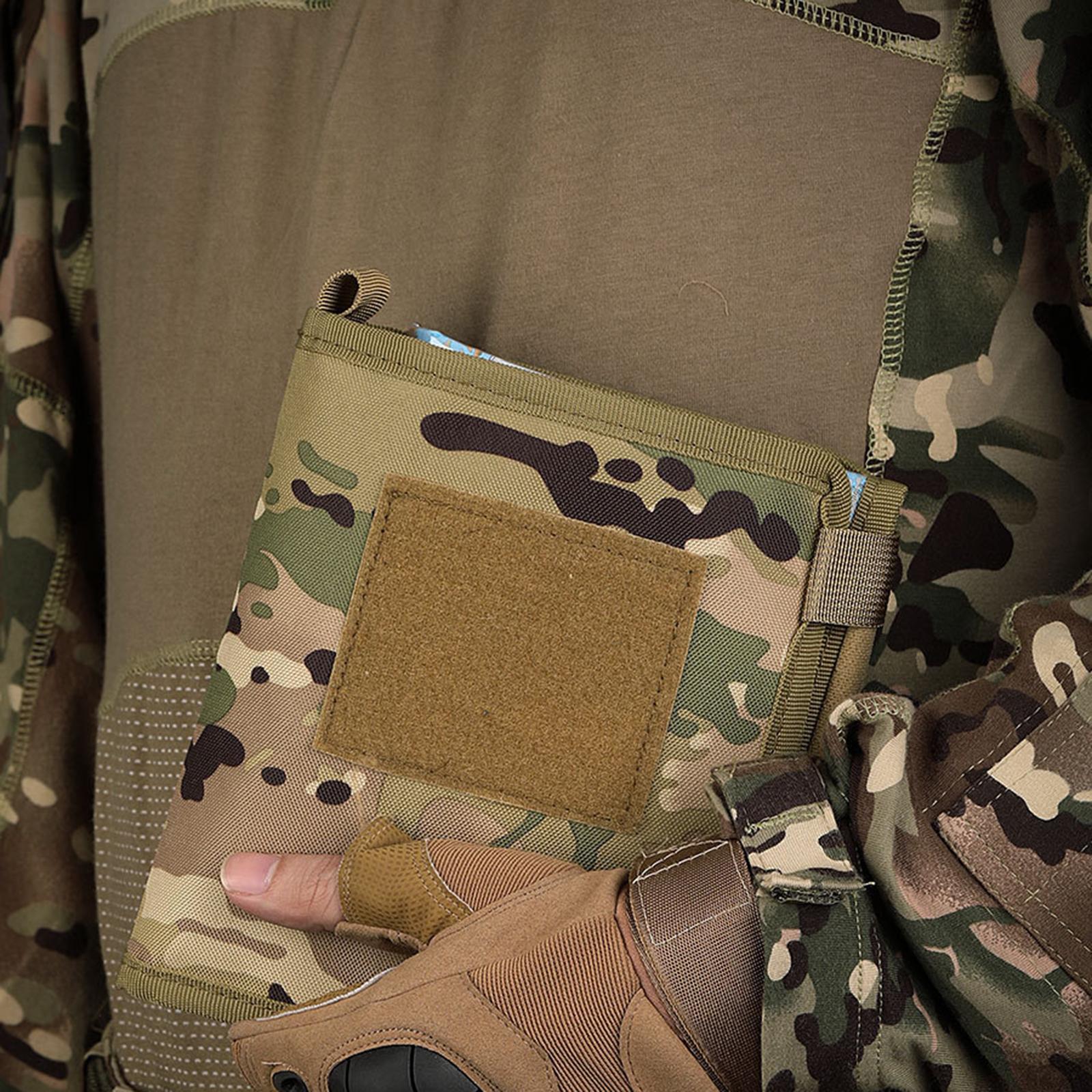 

Tactical Map Storage Bag Foldable Sundries Pouch Edc Utility Tool Pocket Hook Loop Outdoor Hiking Camping Hunting Accessories чорний