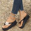 Hausschuhe Sommerschuhe Damen Keilsandalen Pantoletten Strand Hausschuhe Damen Flip Flops Memory Foam Hausschuhe Zapatos De Mujer