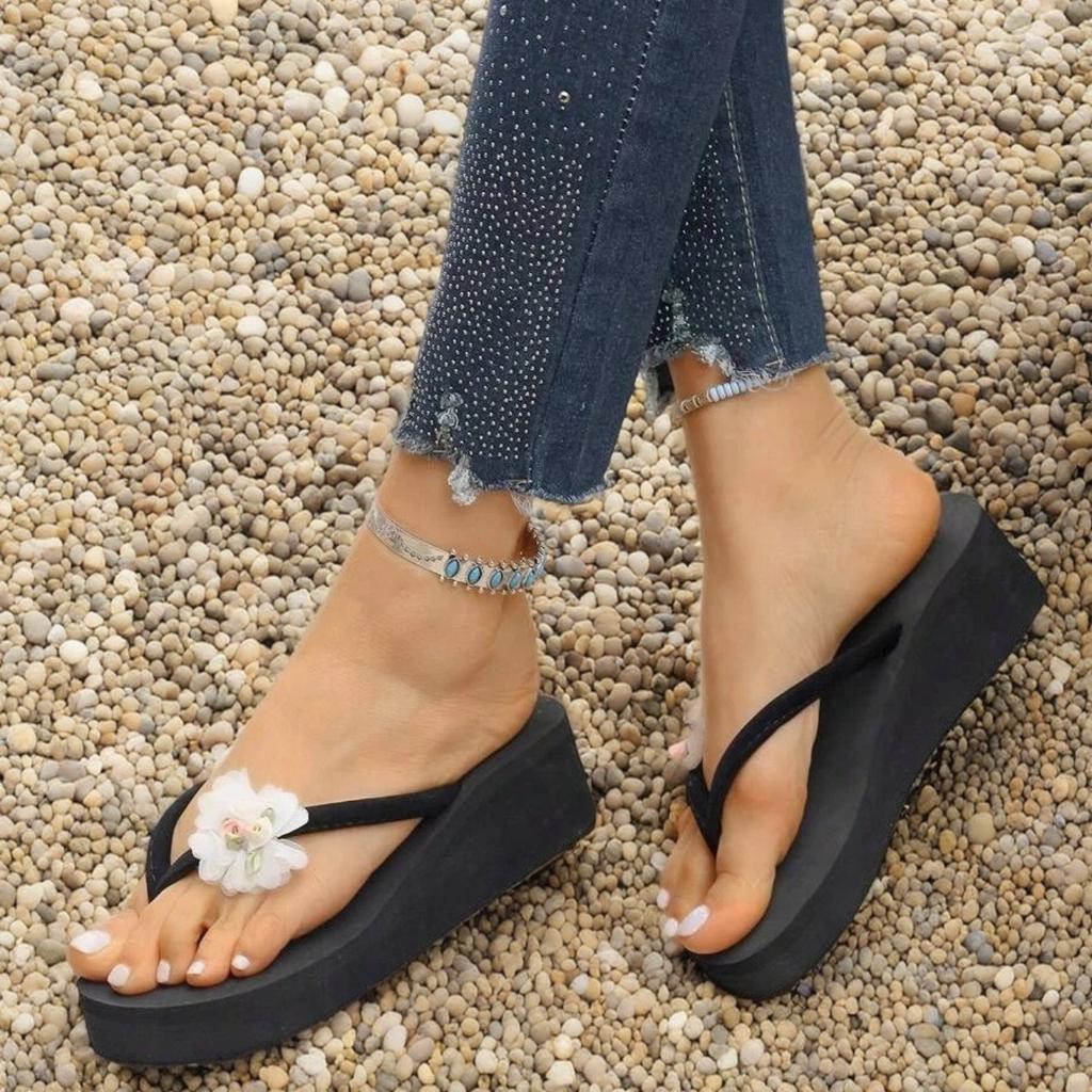 Hausschuhe Sommerschuhe Damen Keilsandalen Pantoletten Strand Hausschuhe Damen Flip Flops Memory Foam Hausschuhe Zapatos De Mujer