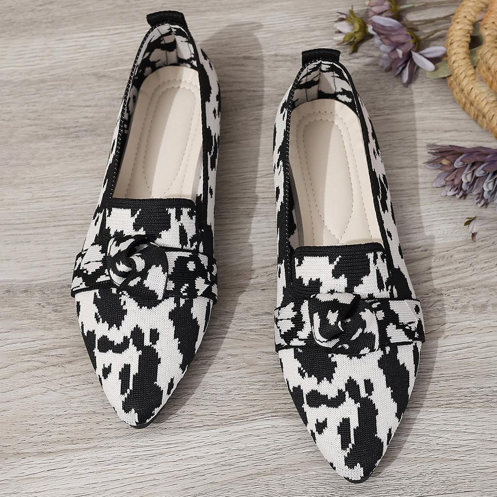 Fashion Women's Shoes Leopard Print Flats Pointed Toe Flat Casual Loafers Retro Slip On Women Shoe Walking Sport Shoes Zapatillas Mujer