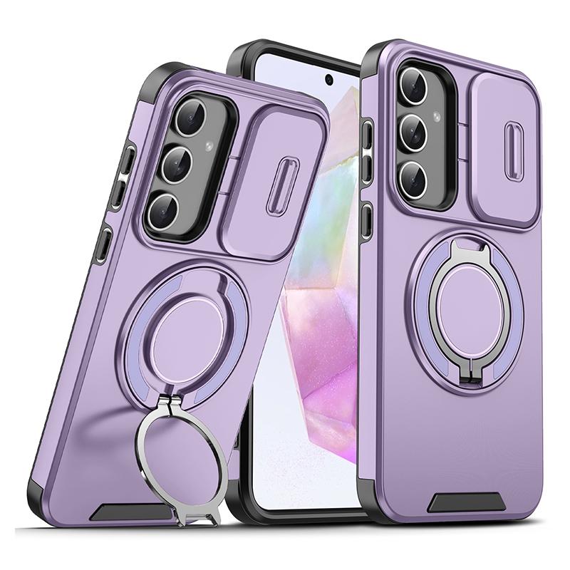 Magnetic Phone Case For Samsung Galaxy A55 A56 A36 A26 A54 A14 A35 A25 A15 A16 5G Folding Bracket Slide Camera Protection Cover