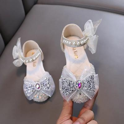 Sommer Kinder Sandale für Hochzeit Party Süße Mädchen Prinzessin Schuhe Mode Spitze Bowtie Kinder Kausalen Perle Kleid Flache Sandalen Heißer