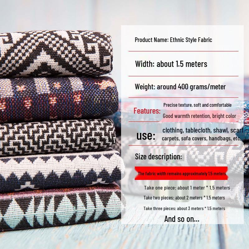 Yunnan Lijiang Ethnic-Style Cotton Linen Tablecloth – Retro Bohemian Decor.