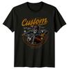 Ride Hard Custom Motorcycles Mens T-Shirt Womens Tee Graphic Unisex Top