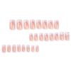 24 pezzi Indossare unghia Pezzo finito Nail Art Patch Fiore Flash Diamante Ins French Quadrato Indossare unghia