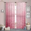 Rainbow Pink Shiny Printed Curtains Children's Room Bedroom Living Room Study Decorative Curtains 2 Pieces Home Decoration