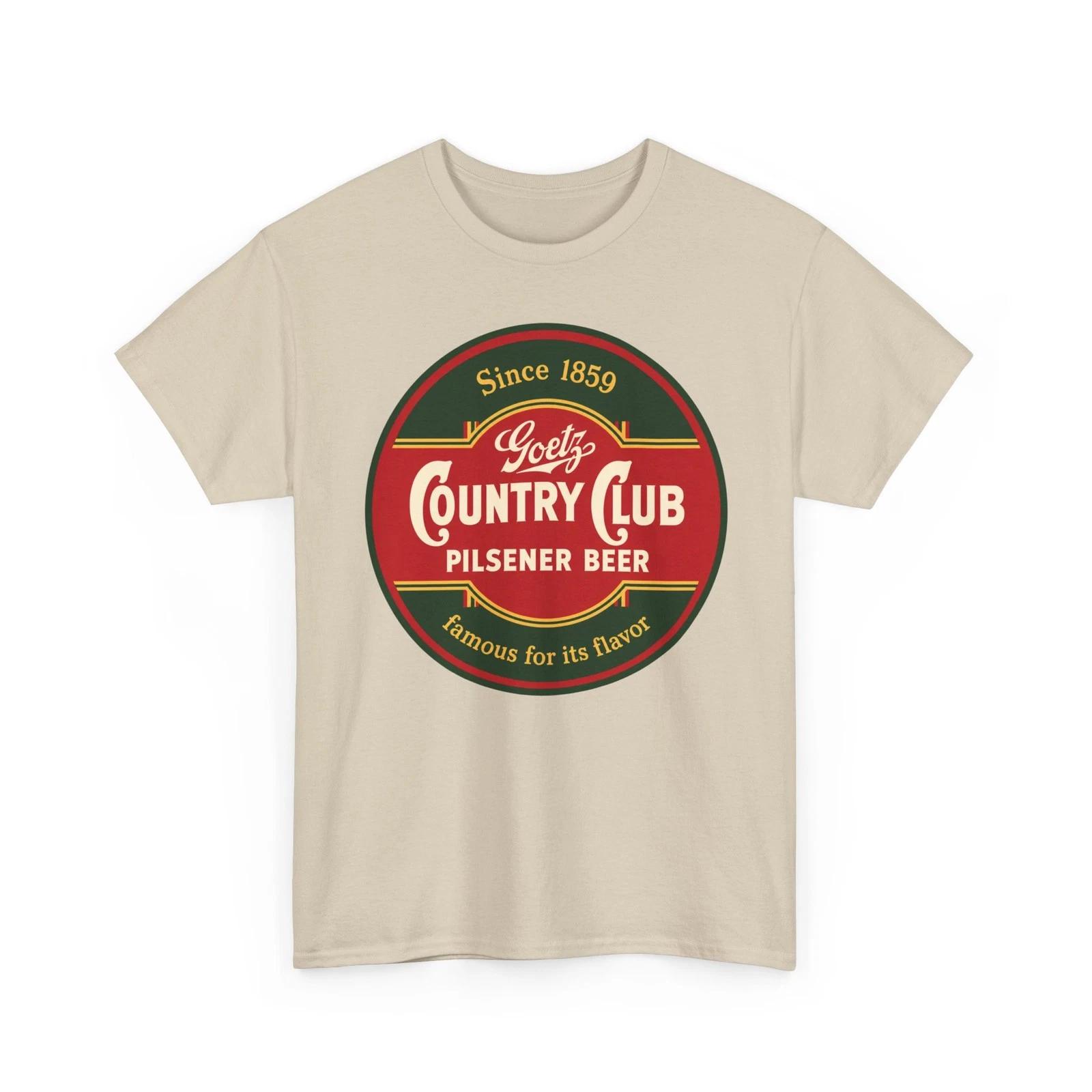 Goetz Country Club Pilsener Beer 1859 St Joseph MO Retro Breweriana T-Sirt L