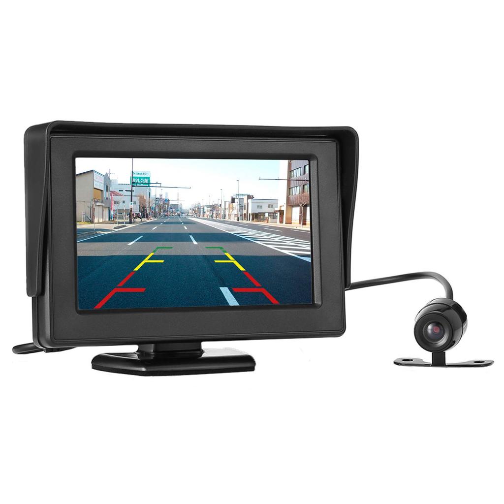 Antion 4.3 Inch LCD Monitor, Rear Camera Set, Front Camera, Rear Camera, Single Cable
