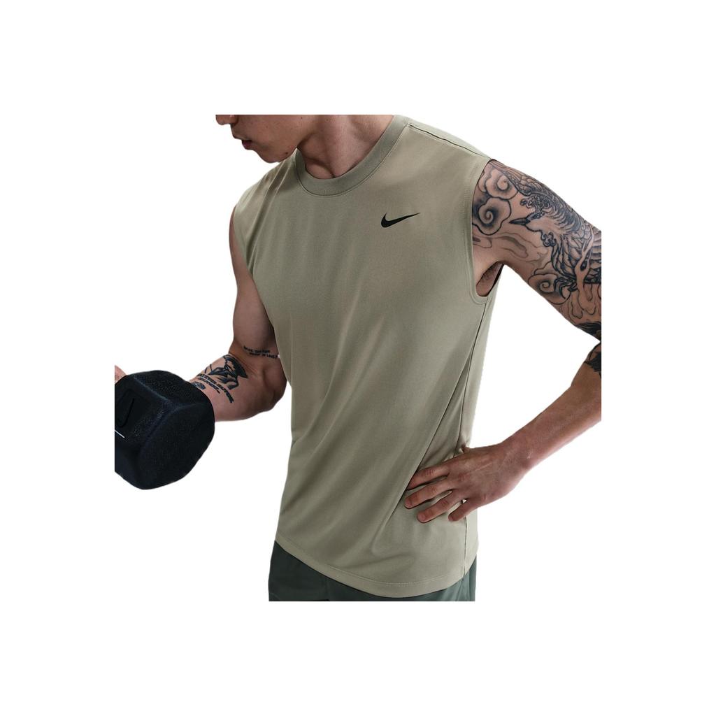 Nike Dri-Fit Legend Fashion Simple Popular Versatile Sleeveless Round Neck T-Shirt Men Tops Light-Army-Green DX0992-321