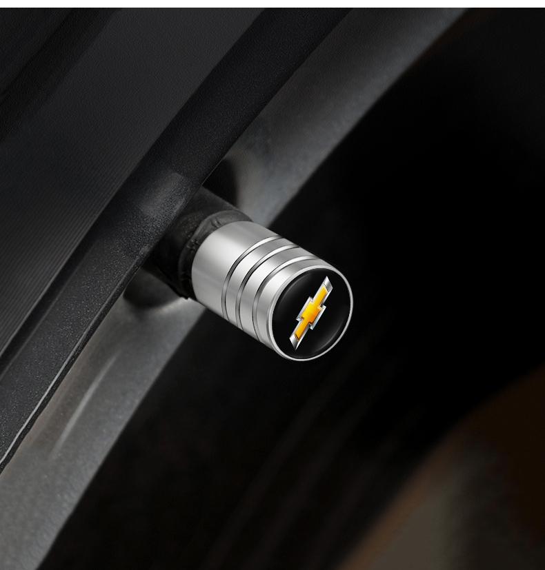 4Pcs Alloy Car Valve Cap Wheel Valves Dust Cover Accessories For Chevrolet Spark Captiva Cruze Malibu Equinox Trax Camaro Blazer