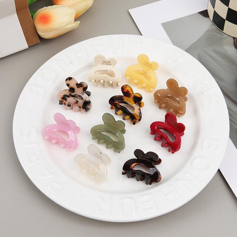 New Small Heart Hair Claw Clamp Acetate Hair Crabs for Girls Cute Heart Shaped Hair Clips Women Hair Accessories Hairpins Clips