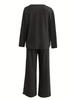 2025 Spring Ice Silk Stretch Pajama Set - Women's Loose Long Sleeve Top & Pants