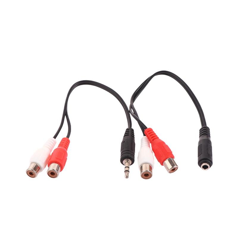 Universal Rca Cable 3.5Mm Jack Stereo Audio Cable To 2Rca Socket Female To Male To Headphone 3.5Mm Adapter For Dvd Amplifier