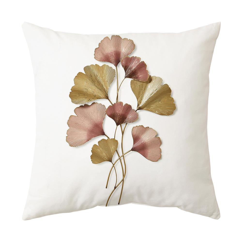 

Simple Ginkgo Leaf Print Pillow Case New Style Pillow Home Fabric Cushion Pillow Case 45 * 45cm (collection priority delivery)