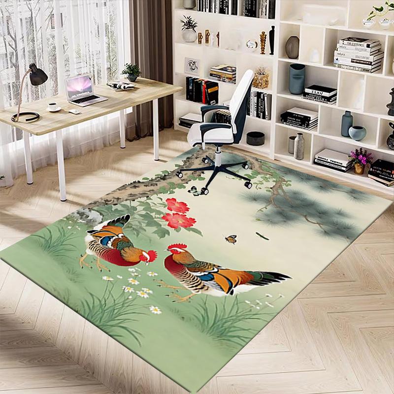1PC Rooster Butterfly Extra Large Non-Slip Floor carpet, Office, family, bedroom, Studio - Large Area Rug,Longlasting Material-K0325
