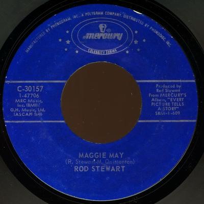 7inch Record ROD STEWART  Maggie May  I Know Im Losing Yo C30157 Mercury US Rock Used