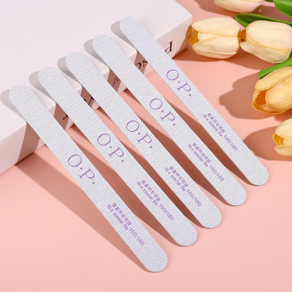 Sponge Nail File & Polishing Strip Set - Wood Chip Design for Shaping & Grinding