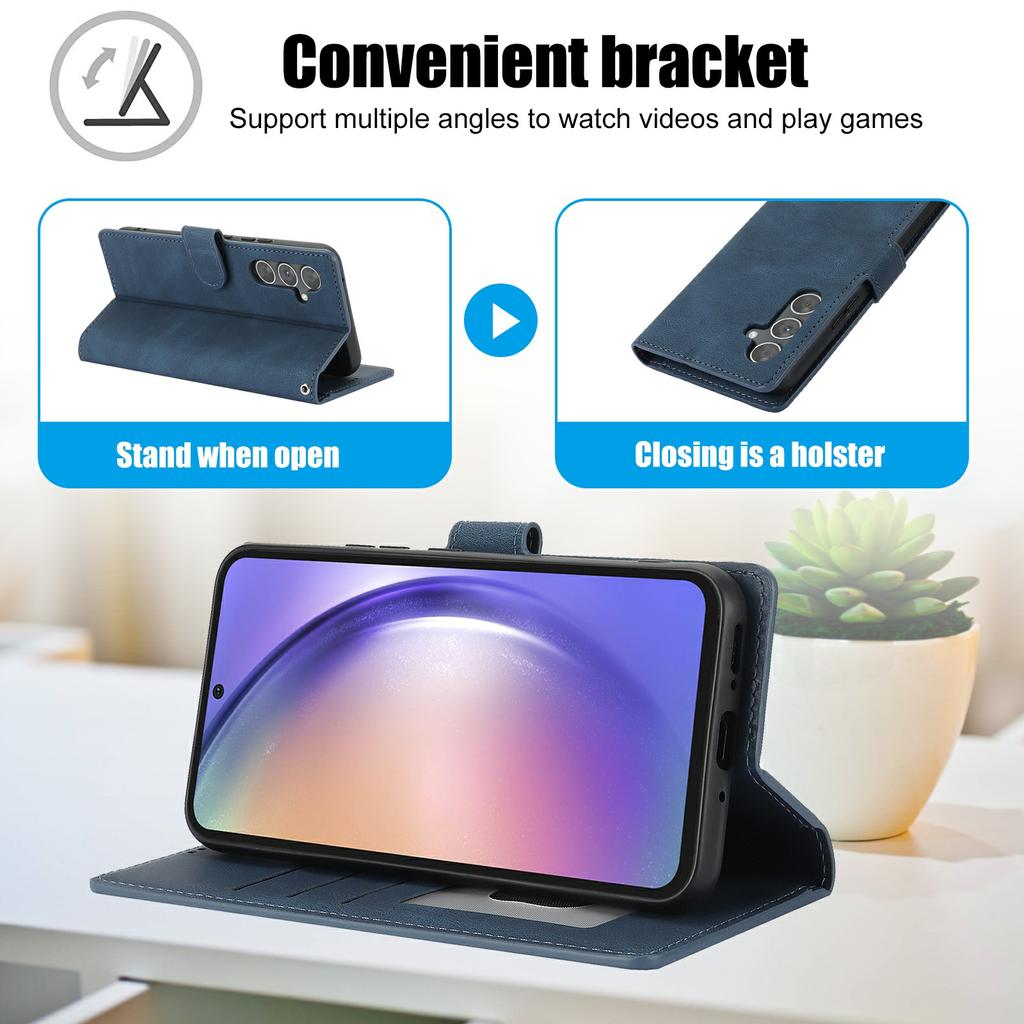 For Samsung Galaxy A56 5G Case PU Leather Phone Cover with Wallet Stand View