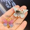 5pcs/set Butterfly Hair Clips Sweet Women Gradient Compact Hairpins Mini Infant Girls Cute Colors Barrette Headwear Attachments